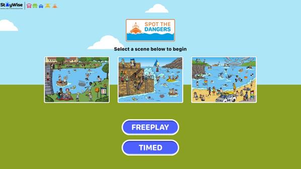 Spot the dangers interactive game.