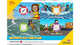 Illustrated water safety scenes