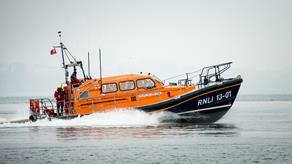 Shannon class lifeboat in the water