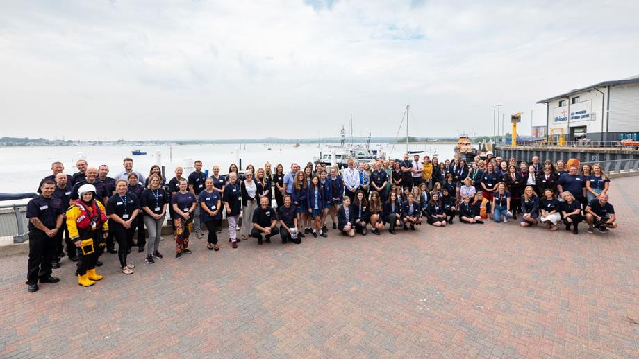 Women in Engineering full team photo outside the RNLI College
