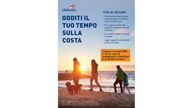 Italian beach walking poster