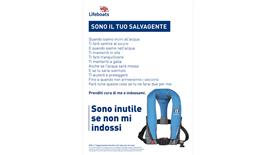 Italian wear your lifejacket poster