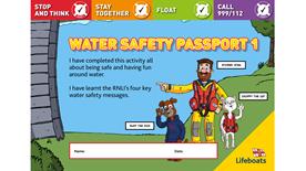 RNLI Water safety passport 1 - certificate