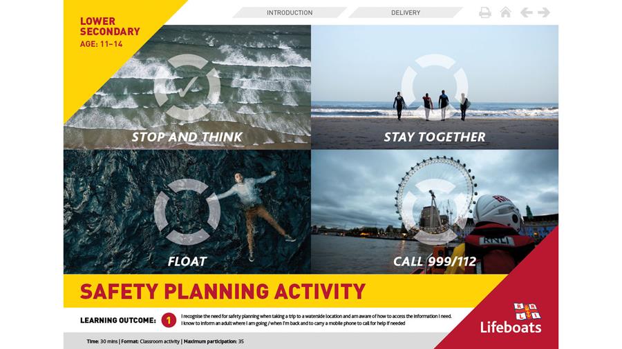 RNLI Safety Planning activity slides