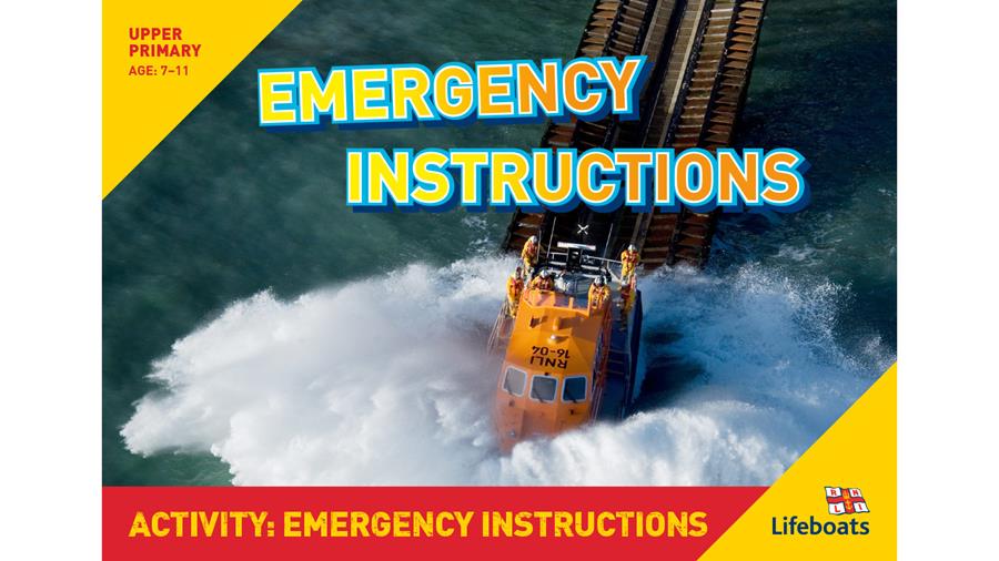 RNLI Emergency Instructions activity slides