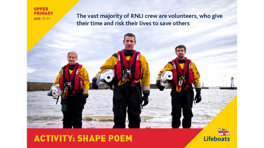 RNLI Shape Poem activity slides